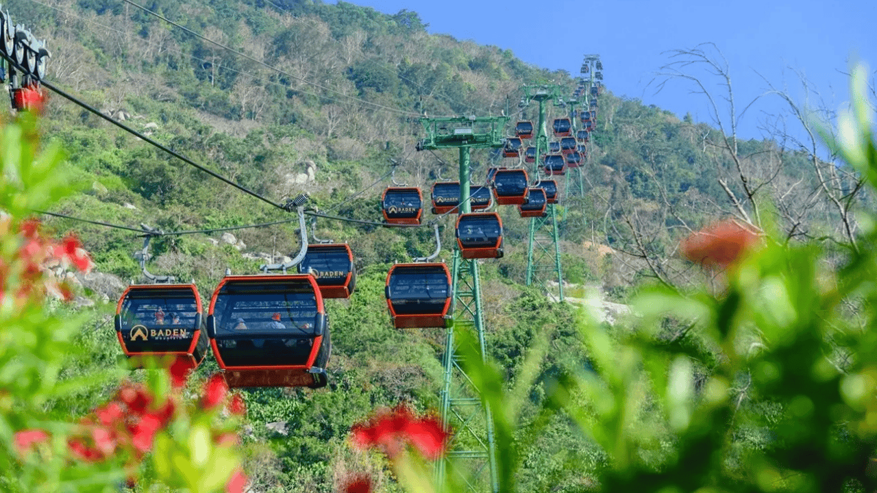 Experience the breathtaking cable car journey to Black Virgin Mountain’s peak (self-paid, based on package)