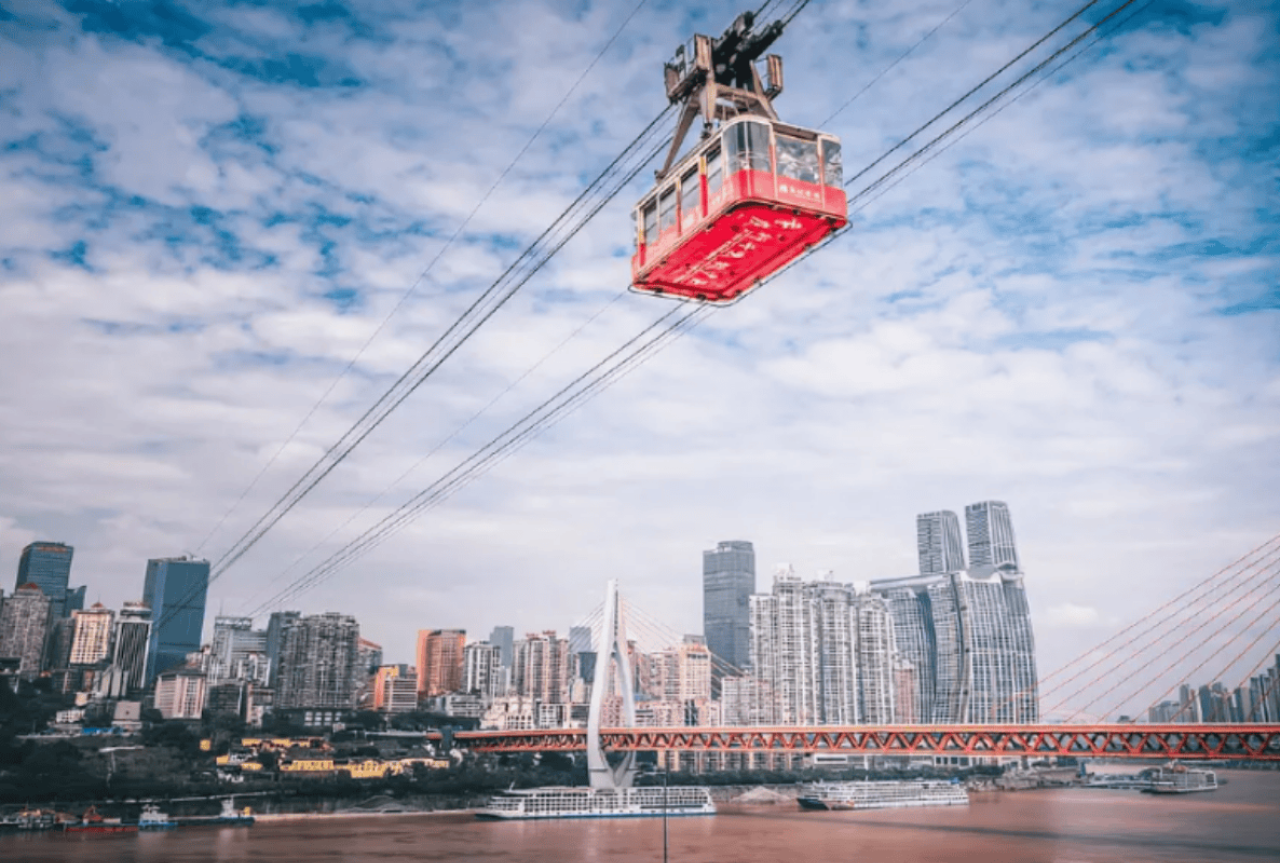 1-Day Chongqing Tour: Yangtze River Cableway + Light Rail Through Buildings + Hongya Cave + Ciqikou 5