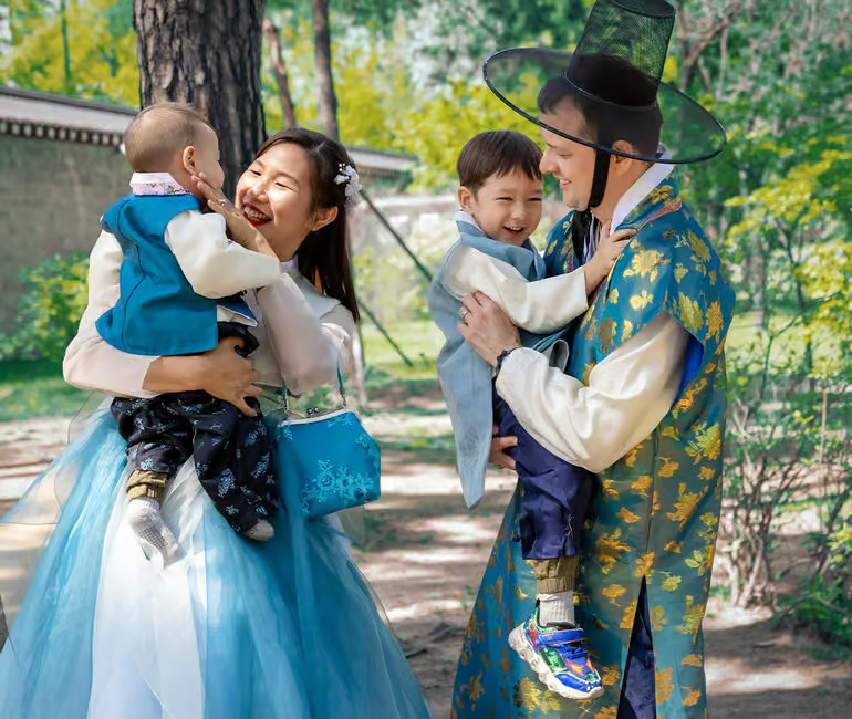 Hanbok Rental with Korean Hairstyling at Hanboknam Gyeongbokgung