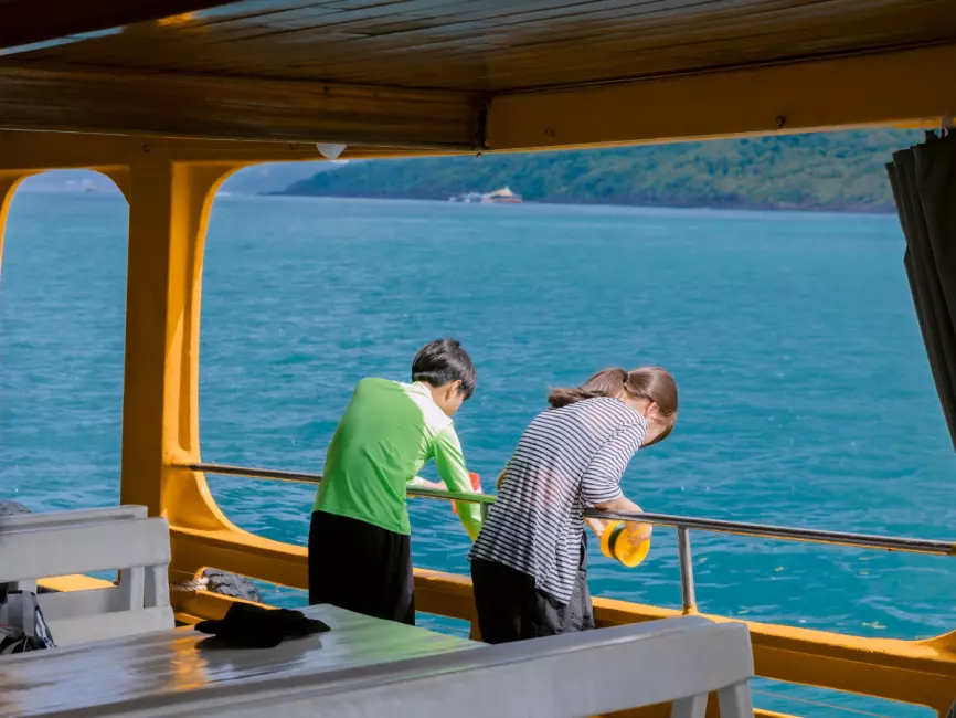 Day Tour | Phu Quoc 2 Islands Wooden Junk Cruise Tour: Coral Reef Snorkeling, Fishing Experience, Lunch on the deck (Flycam Shooting included) | Vietnam 2