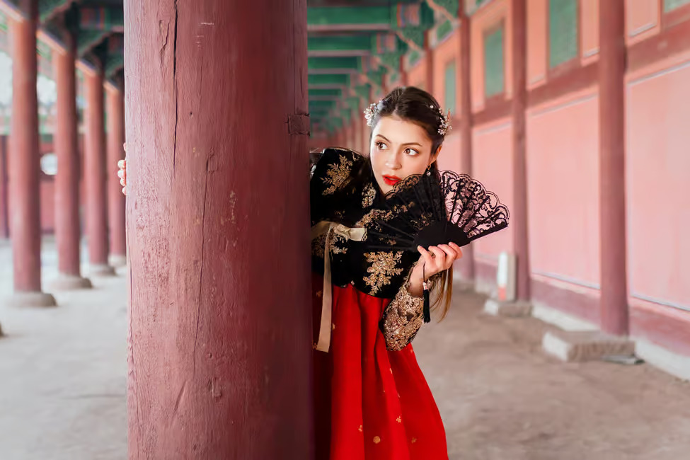 Hanbok Rental with Korean Hairstyling at Hanboknam Gyeongbokgung 2