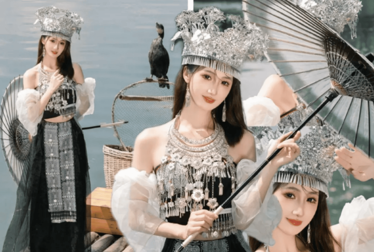 Yangshuo Shili Gallery Hanfu Photography Experience (Optional Bamboo Rafting)