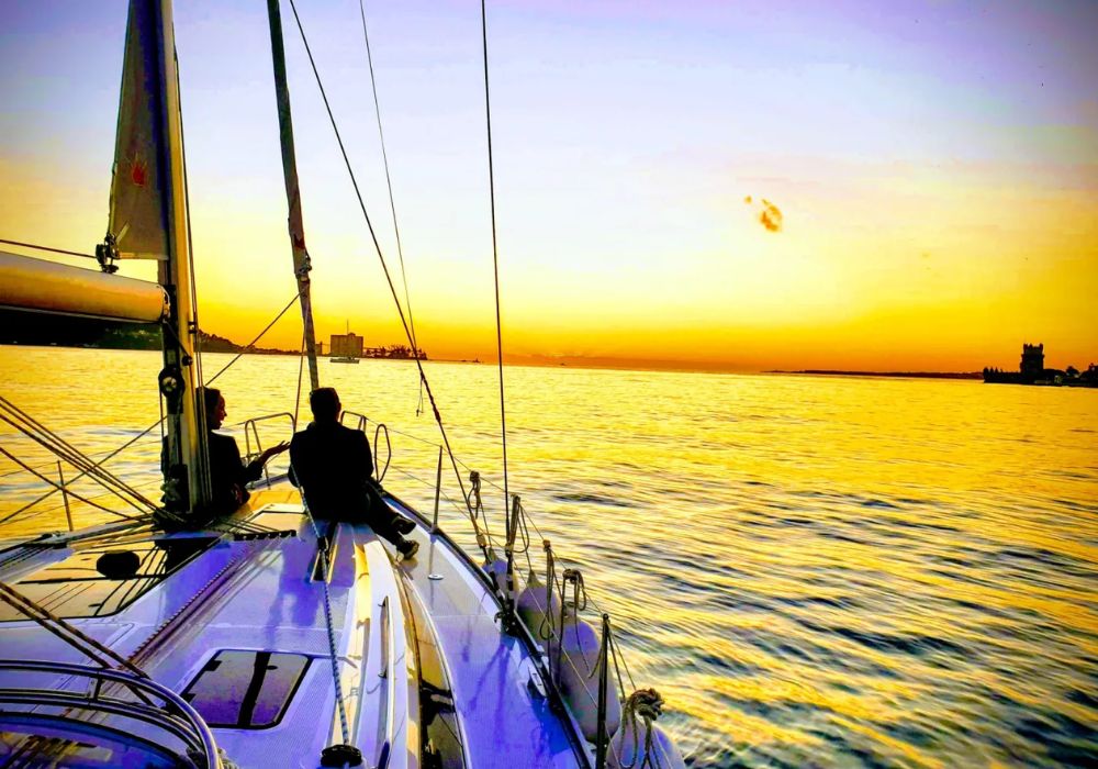Lisbon sailboat tour at sunset