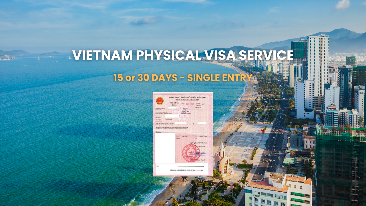 [Cam Ranh International Airport] 15 or 30 Days Single Entry - VIETNAM Physical Visa for Chinese Inbound Travelers