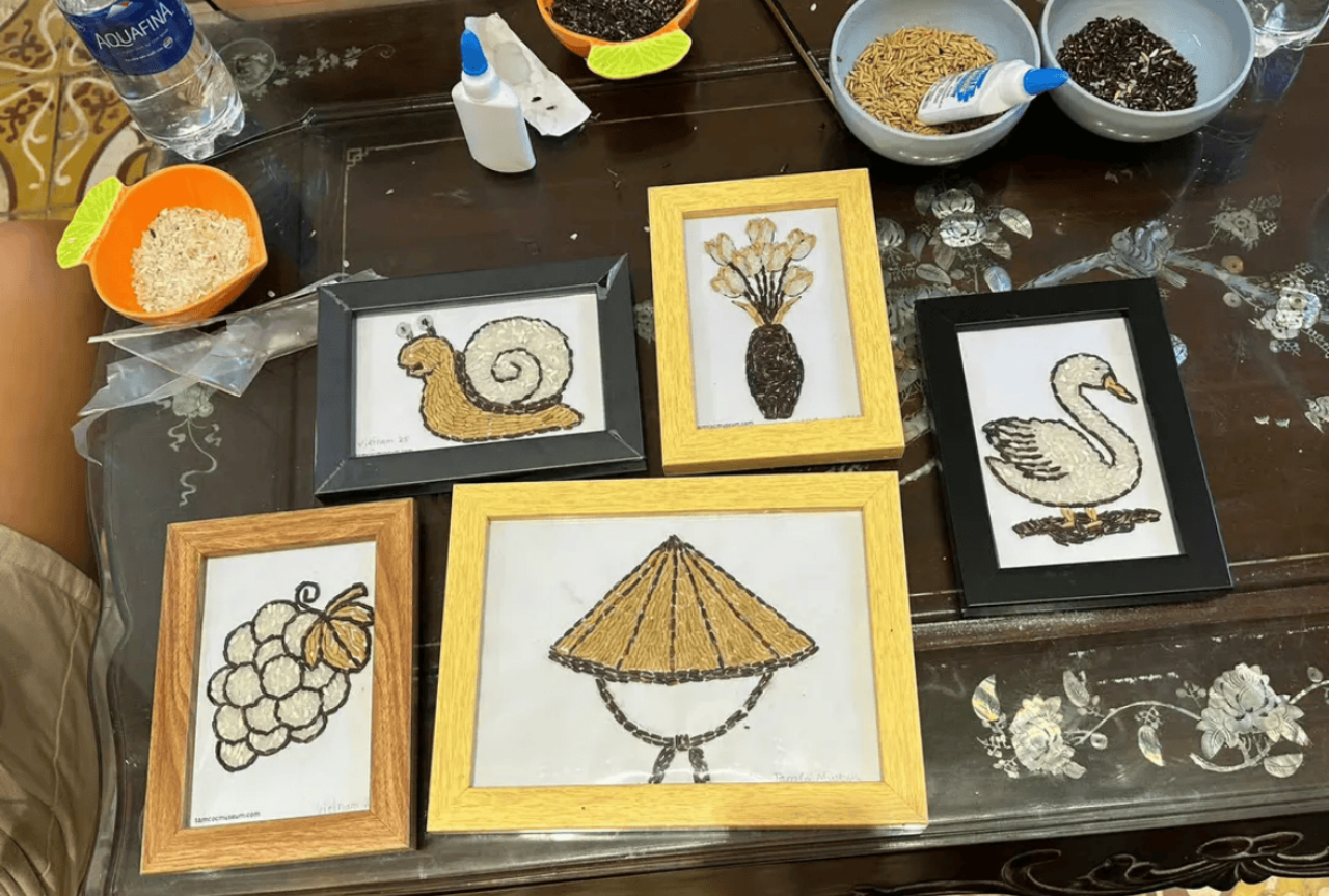 Rice Mosaic & Traditional Straw Broom Workshop at Tam Coc Museum 2